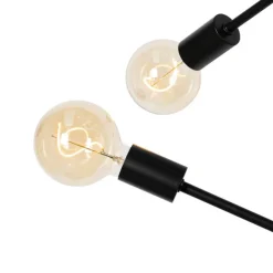 Industriële hanglamp zwart 8-lichts - Sydney