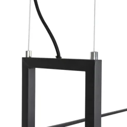 Industriële hanglamp zwart met 4-lichts rek - Cage Rack
