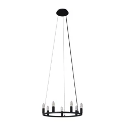 Industriële hanglamp zwart 7-lichts - Knight
