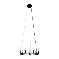 Industriële hanglamp zwart 7-lichts - Knight