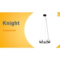 Industriële hanglamp zwart 7-lichts - Knight