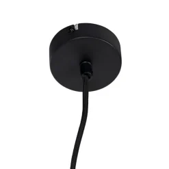 Industriële hanglamp zwart met hout 4-lichts - Shelf