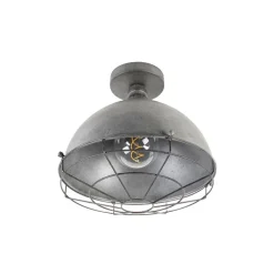 Industriële plafondlamp antiek zilver 32 cm - Course