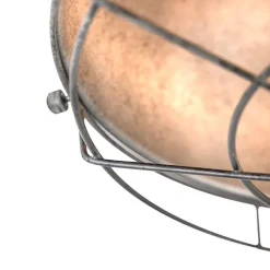 Industriële plafondlamp antiek zilver 32 cm - Course