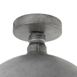 Industriële plafondlamp antiek zilver 32 cm - Course