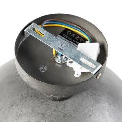 Industriële plafondlamp antiek zilver 32 cm - Course