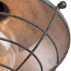 Industriële plafondlamp antiek zilver 25,5 cm - Course