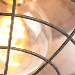 Industriële plafondlamp antiek zilver 25,5 cm - Course