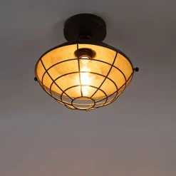 Industriële plafondlamp antiek zilver 25,5 cm - Course