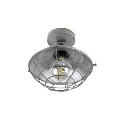 Industriële plafondlamp antiek zilver 25,5 cm - Course