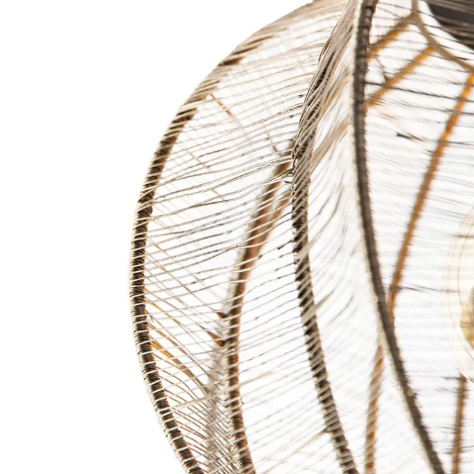 Industriële plafondlamp brons met zwart - Dong