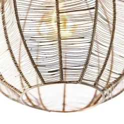 Industriële plafondlamp brons met zwart - Dong