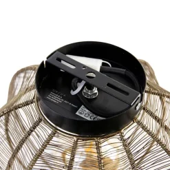 Industriële plafondlamp brons met zwart - Dong