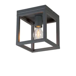 Industriële plafondlamp donkergrijs - Cage