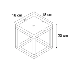 Industriële plafondlamp donkergrijs - Cage