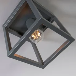 Industriële plafondlamp donkergrijs - Cage