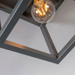 Industriële plafondlamp donkergrijs - Cage