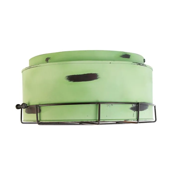 Industriële plafondlamp groen 35 cm - Barril