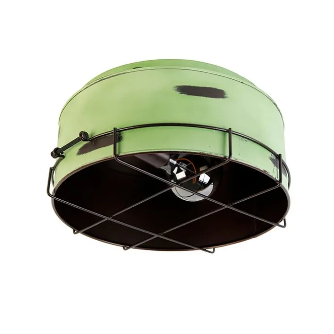 Industriële plafondlamp groen 35 cm - Barril