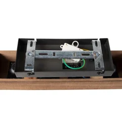 Industriële plafondlamp hout met staal 4-lichts - Reena