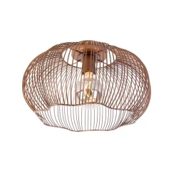 Industriële plafondlamp koper 40 cm - Finn