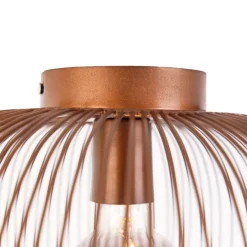 Industriële plafondlamp koper 40 cm - Finn