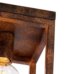 Industriële plafondlamp roestbruin - Cage