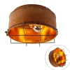 Industriële plafondlamp roestbruin 35 cm - Barril