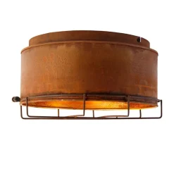 Industriële plafondlamp roestbruin 35 cm - Barril