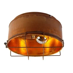 Industriële plafondlamp roestbruin 35 cm - Barril