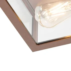 Industriële plafondlamp roestbruin IP442-lichts - Charlois