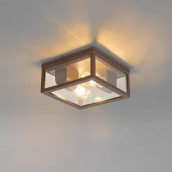 Industriële plafondlamp roestbruin IP442-lichts - Charlois