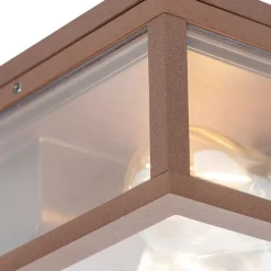 Industriële plafondlamp roestbruin IP442-lichts - Charlois