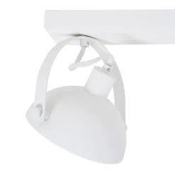 Industriële plafondlamp wit met zilver 2-lichts verstelbaar - Magnax