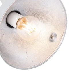 Industriële plafondlamp wit met zilver 3-lichts verstelbaar - Magnax