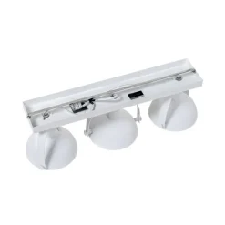 Industriële plafondlamp wit met zilver 3-lichts verstelbaar - Magnax