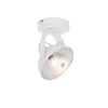 Industriële plafondlamp wit met zilver 15 cm verstelbaar - Magnax