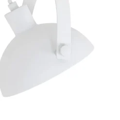 Industriële plafondlamp wit met zilver 15 cm verstelbaar - Magnax