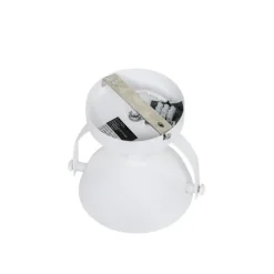 Industriële plafondlamp wit met zilver 15 cm verstelbaar - Magnax