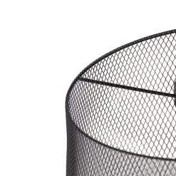 Industriële plafondlamp zwart - Drum Mesh