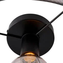 Industriële plafondlamp zwart - Drum Mesh