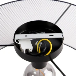 Industriële plafondlamp zwart - Drum Mesh