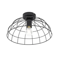Industriële plafondlamp zwart 35 cm - Hanze