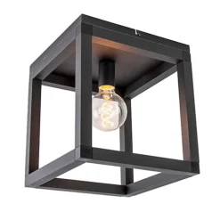 Industriële plafondlamp zwart - Big Cage