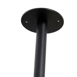 Industriële plafondlamp zwart met hout 3-lichts - Shelf