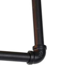 Industriële plafondlamp zwart met hout 3-lichts - Shelf