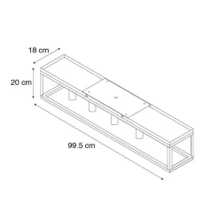 Industriële plafondlamp zwart 99,5 cm 4-lichts - Cage