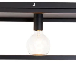 Industriële plafondlamp zwart 99,5 cm 4-lichts - Cage
