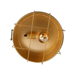 Industriële plafondlamp zwart met goud 35 cm - Barril