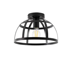 Industriële plafondlamp zwart - Boula